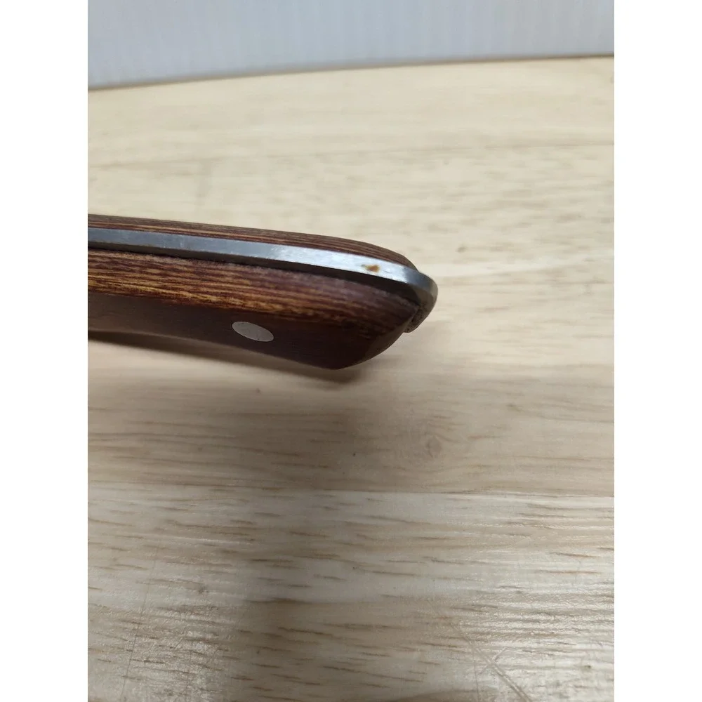 Maxam Steel Japan 11 inch carving fork wooden handle vintage replacement prop